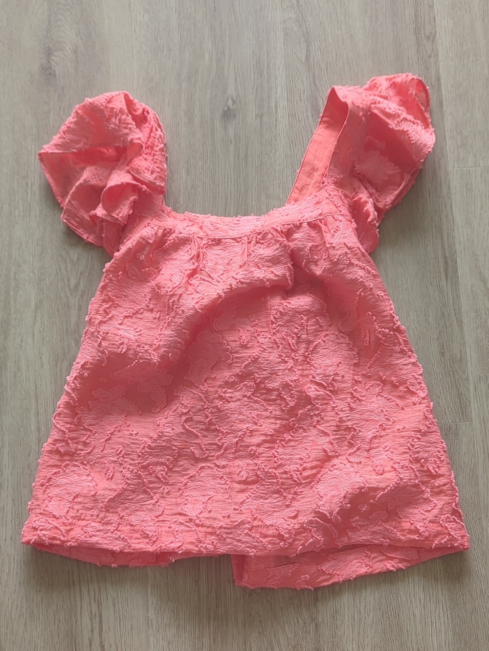 Anthropologie Coral Crossback Textured Top